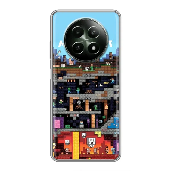 Чохол з принтом «фон Minecraft» для Realme 12 5G Чохол з принтом «фон Minecraft» для Realme 12 5G