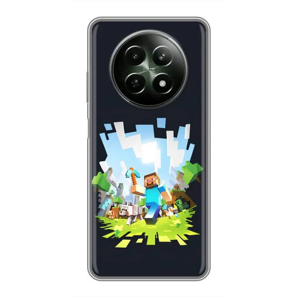 Чохол з принтом «персонажі Minecraft» для Realme 12 5G Чохол з принтом «персонажі Minecraft» для Realme 12 5G
