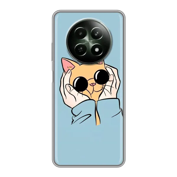 Чехол с принтом «Котик в очках» для Realme 12 5G