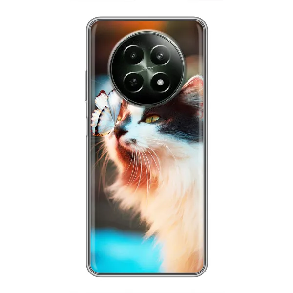Чехол с принтом «Котик с бабочкой» для Realme 12 5G