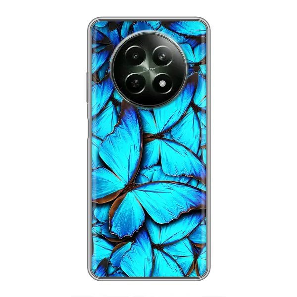 Чехол с принтом «Синие бабочки» для Realme 12 5G