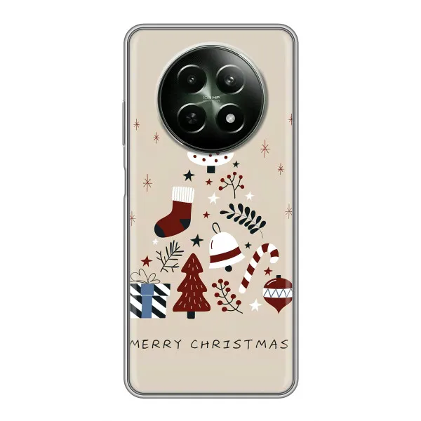 Чехол с принтом «Merry Christmas» для Realme 12 5G