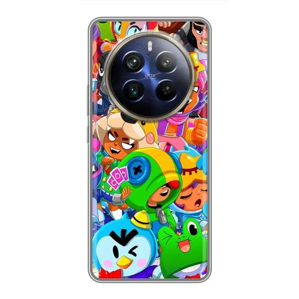 Чехол с принтом «Герои Бравл Старс» для Realme 12 Plus