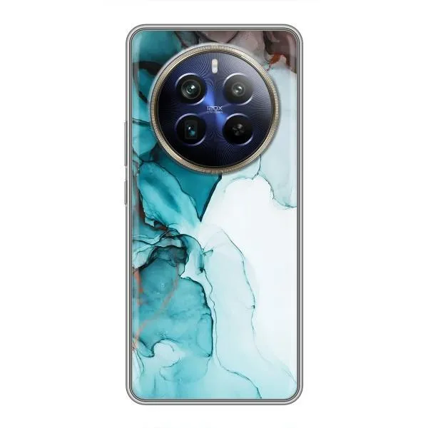 Чехол с принтом «Бирюзовый мрамор» для Realme 12 Plus