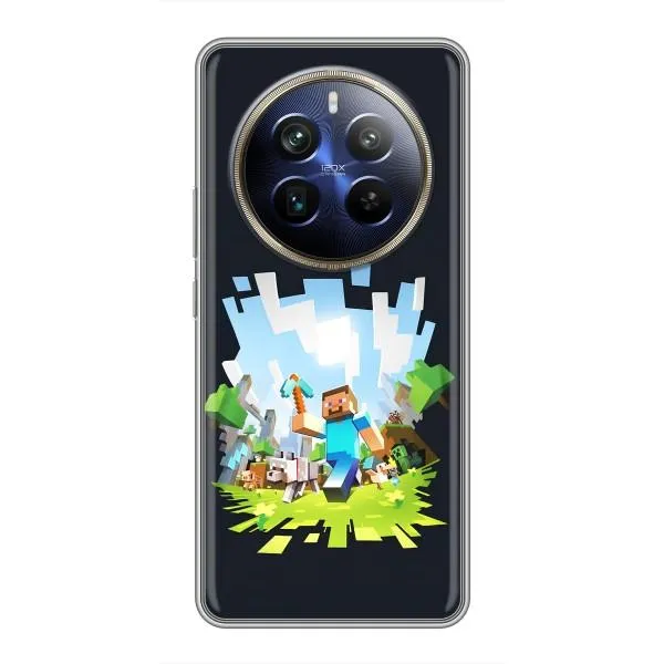 Чехол с принтом «персонажи Minecraft» для Realme 12 Plus