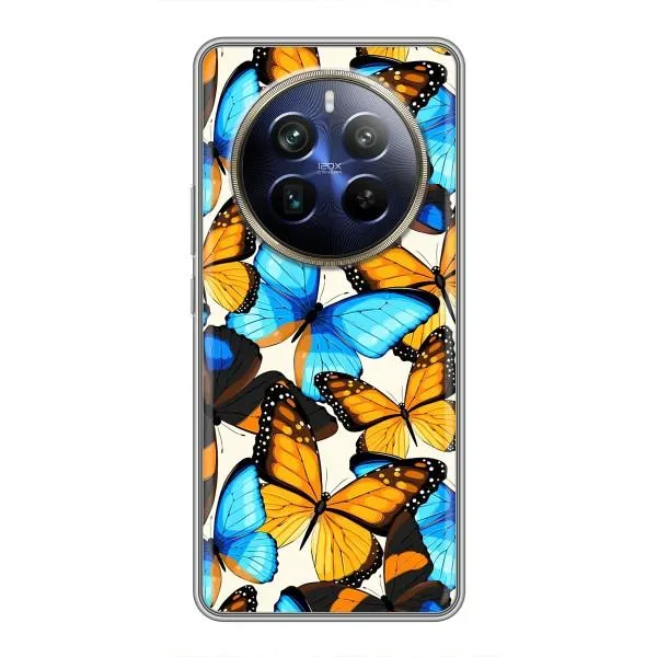 Чехол с принтом «Яркие бабочки» для Realme 12 Plus