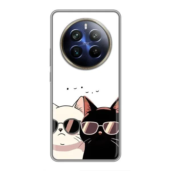 Чехол с принтом «Коты в очках» для Realme 12 Plus