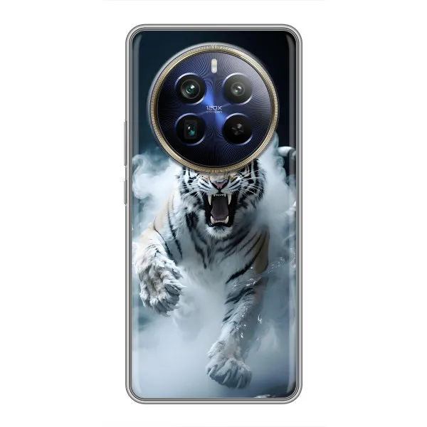 Чехол с принтом «Белый тигр в дыму» для Realme 12 Plus