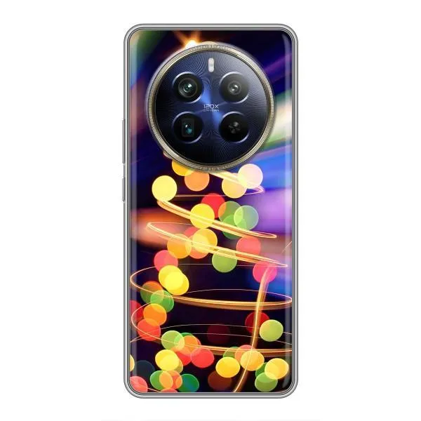 Чехол с принтом «Елка с гирлянд» для Realme 12 Plus
