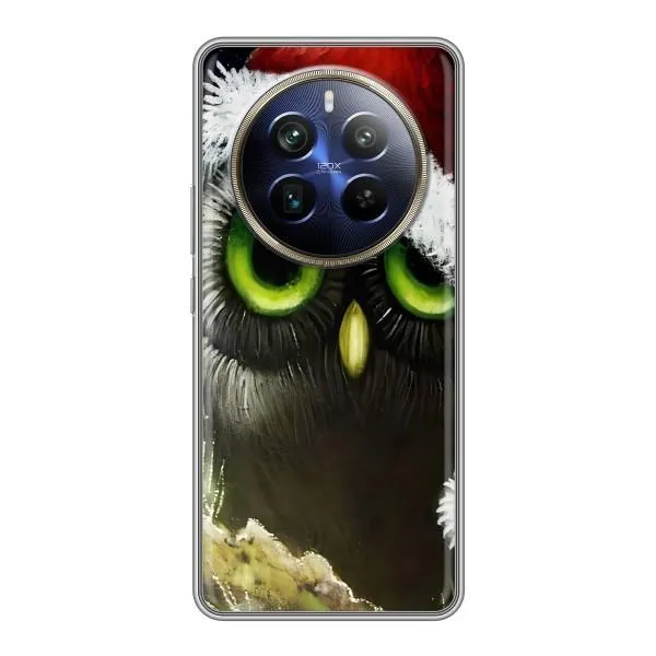 Чехол с принтом «Новогодняя Сова» для Realme 12 Plus