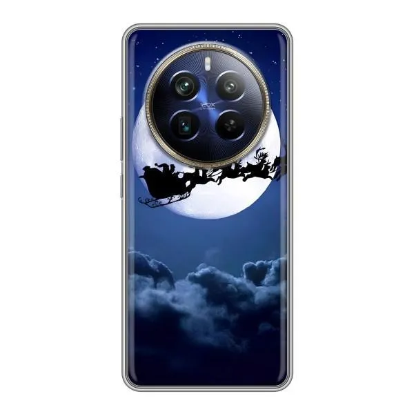 Чехол с принтом «Санта - луна» для Realme 12 Plus
