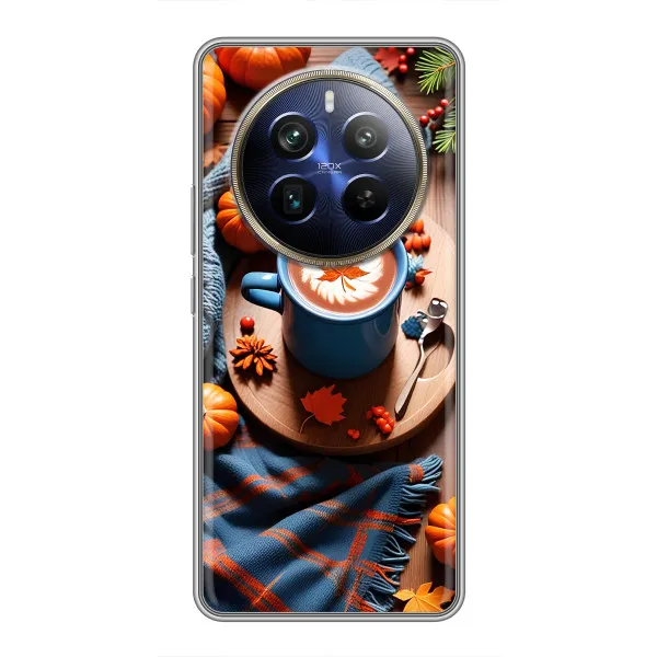 Чехол с принтом «Кофе и тыковки» для Realme 12 Plus