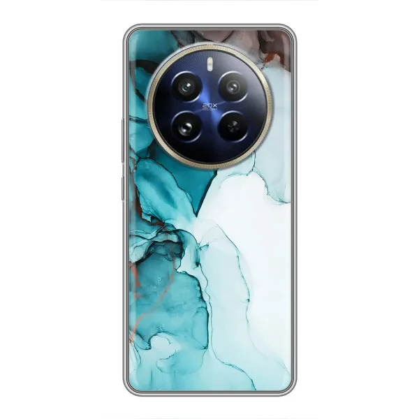 Чехол с принтом «Бирюзовый мрамор» для Realme 12 Pro Plus