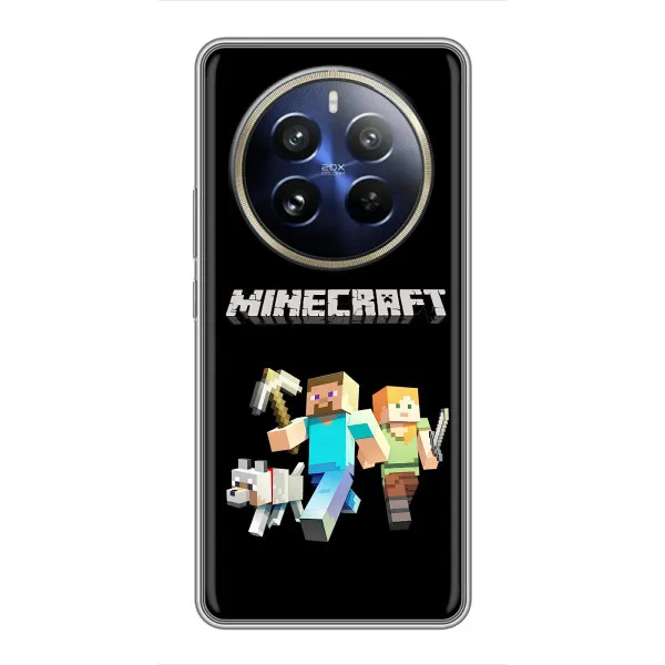 Чехол с принтом «герои Minecraft» для Realme 12 Pro Plus