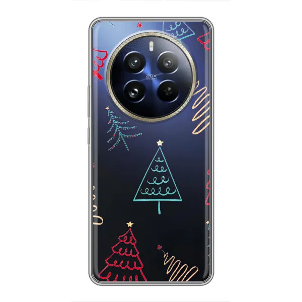 Чехол с принтом «Рождественские елки» для Realme 12 Pro Plus Чехол с принтом «Рождественские елки» для Realme 12 Pro Plus