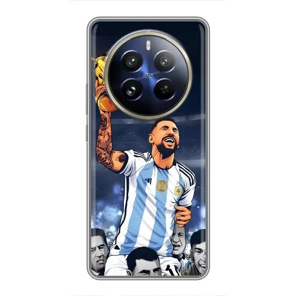 Чехол с принтом «Месси с кубком» для Realme 12 Pro
