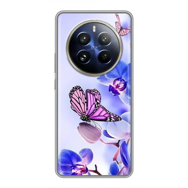 Чохол з принтом «Метелик на квітах» для Realme 12 Pro Чохол з принтом «Метелик на квітах» для Realme 12 Pro