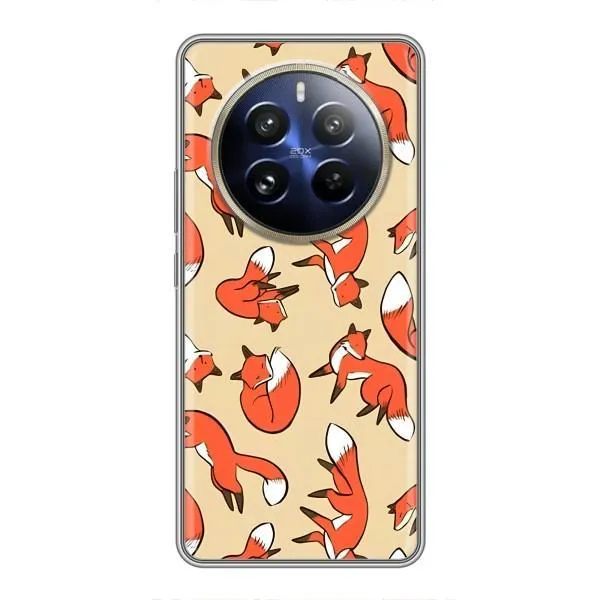 Чехол с принтом «Лисички» для Realme 12 Pro