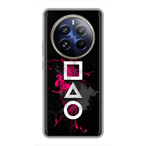 Чехол с принтом «Символы Игра кальмара» для Realme 12 Pro