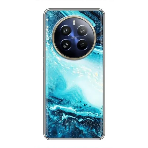 Чехол с принтом «Голубой мрамор» для Realme 12 Pro