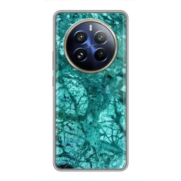 Чехол с принтом «Зеленый мрамор» для Realme 12 Pro