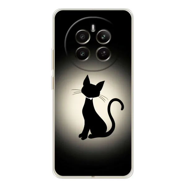 Чехол с принтом «Силуэт котика» для Realme 12 Чехол с принтом «Силуэт котика» для Realme 12