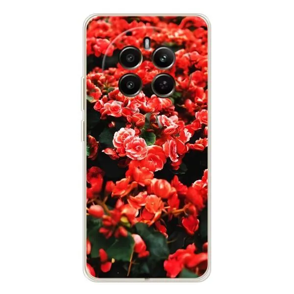 Чехол с принтом «Цветы красные» для Realme 13 4G