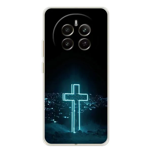 Чехол с принтом «Крест и город» для Realme 13 4G Чехол с принтом «Крест и город» для Realme 13 4G