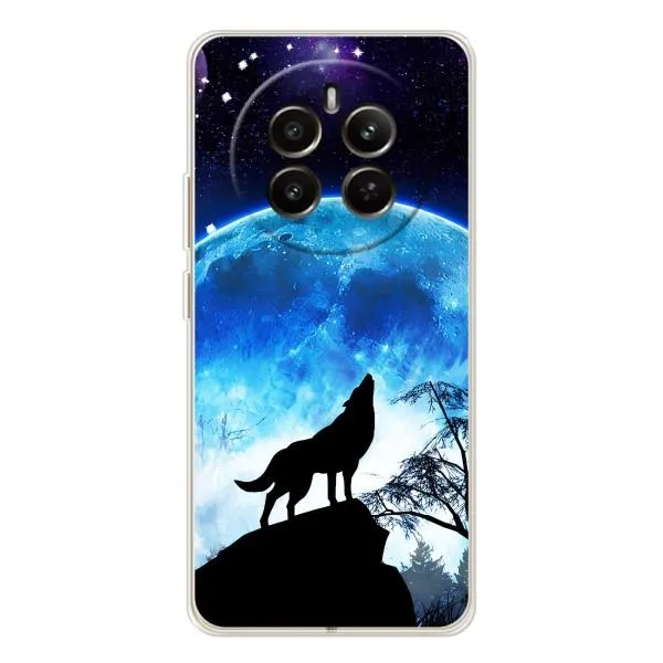 Чехол с принтом «Волк на луну» для Realme 13 4G