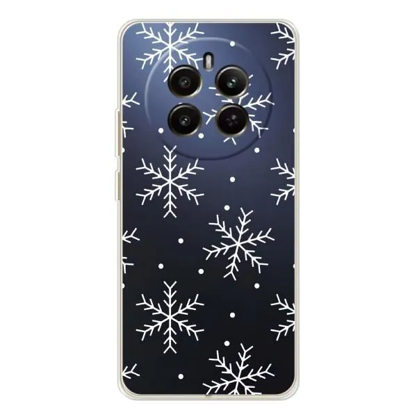 Чехол с принтом «Белые снежинки» для Realme 13 4G