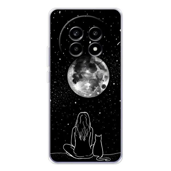 Чехол с принтом «Девушка с котом» для Realme 13 Pro Plus Чехол с принтом «Девушка с котом» для Realme 13 Pro Plus