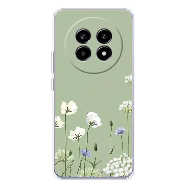 Чехол с принтом «Цветы на зеленом» для Realme 13 Pro Plus