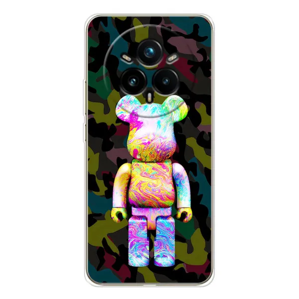 Чехол с принтом «Яркий Bearbrick» для Realme 14 Pro 5G