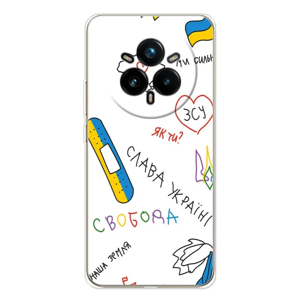 Чехол с принтом «Стикер» для Realme 14 Pro 5G