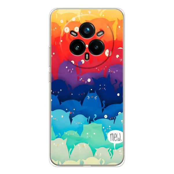 Чехол с принтом «Mew» для Realme 14 Pro 5G