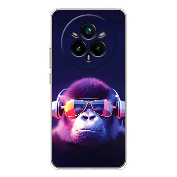 Чехол с принтом «Стильная обезьяна» для Realme 14 Pro 5G