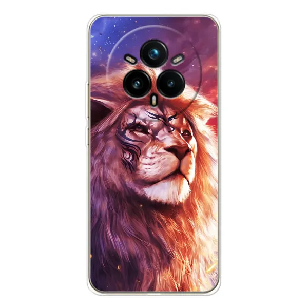 Чехол с принтом «Красочный Лев» для Realme 14 Pro 5G