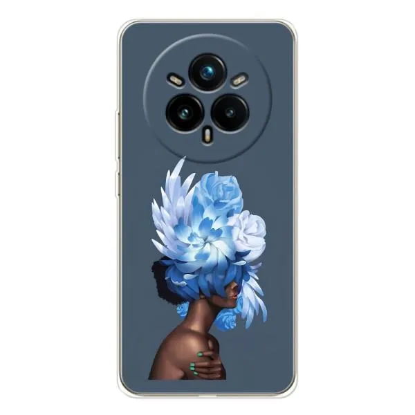 Чохол з принтом «Квіти на голові» для Realme 14 Pro Plus
