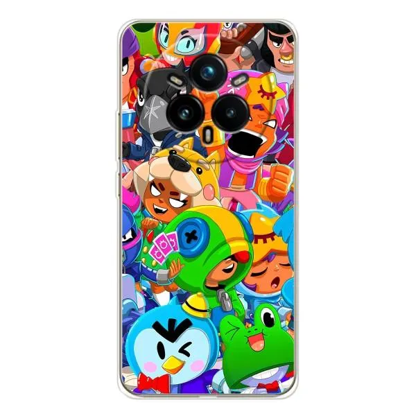 Чехол с принтом «Герои Бравл Старс» для Realme 14 Pro Plus Чехол с принтом «Герои Бравл Старс» для Realme 14 Pro Plus