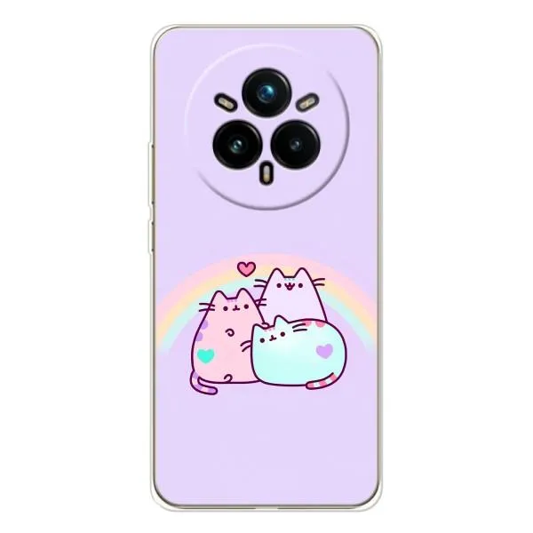 Чохол з принтом «Радужний котик» для Realme 14 Pro Plus