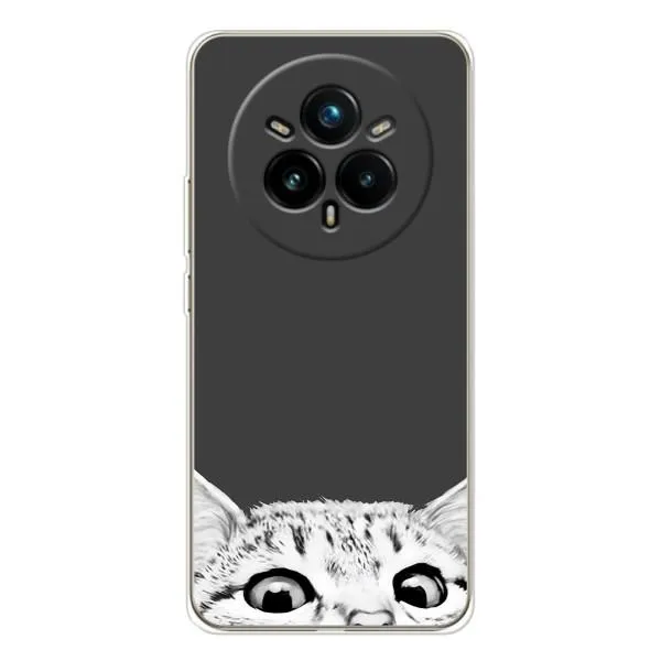 Чохол з принтом «Виглядає котик» для Realme 14 Pro Plus