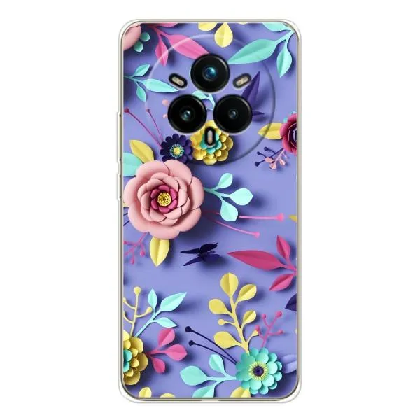 Чохол з принтом «Дизайн квітів» для Realme 14 Pro 5G