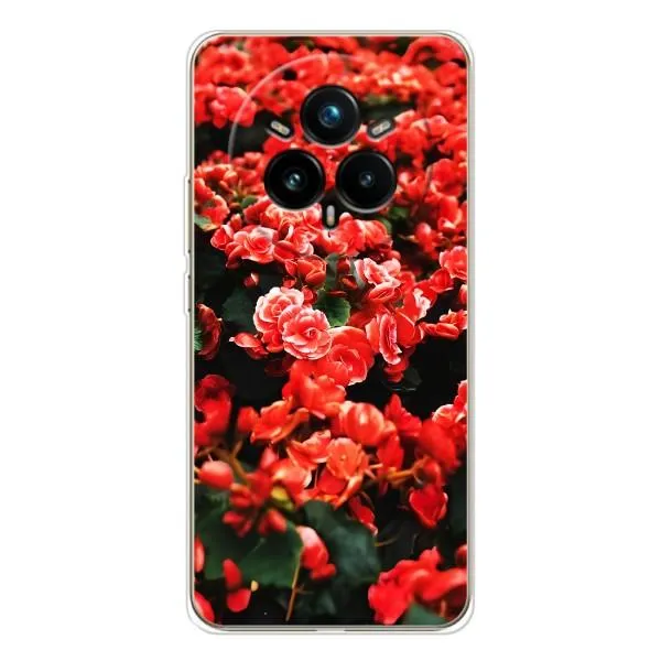 Чохол з принтом «Квіти червоні» для Realme 14 Pro 5G