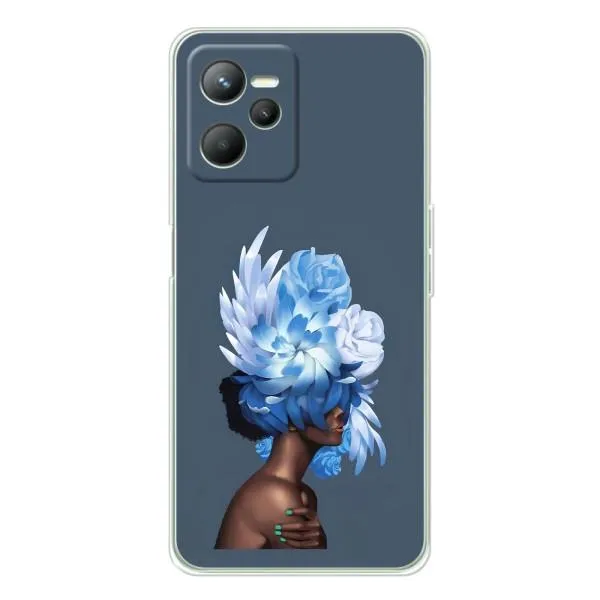 Чехол с принтом «Цветы на голове» для Realme 14
