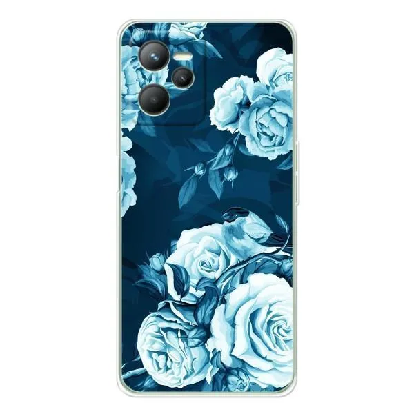 Чехол с принтом «Голубые Бутоны» для Realme 14