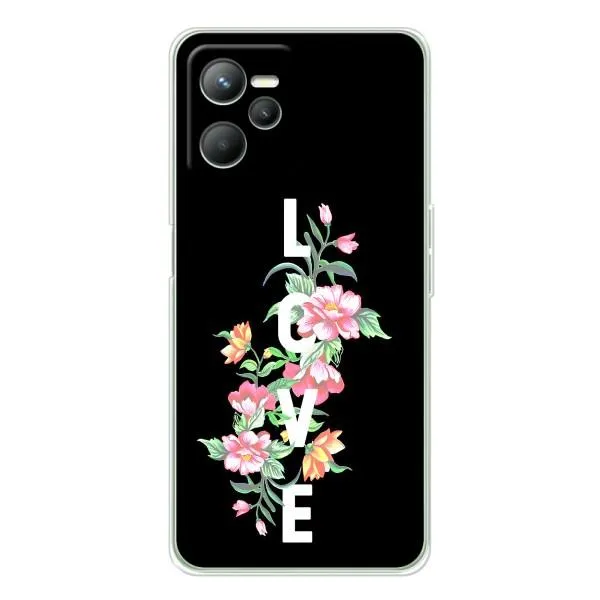 Чехол с принтом «Цветы LOVE» для Realme 14