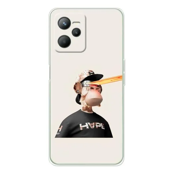Чехол с принтом «обезьяна NFT в очках» для Realme 14