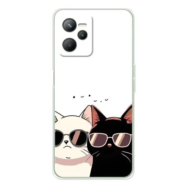 Чехол с принтом «Коты в очках» для Realme 14