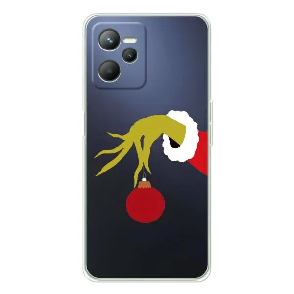 Чохол з принтом «Грінч з іграшкою» для Realme 14