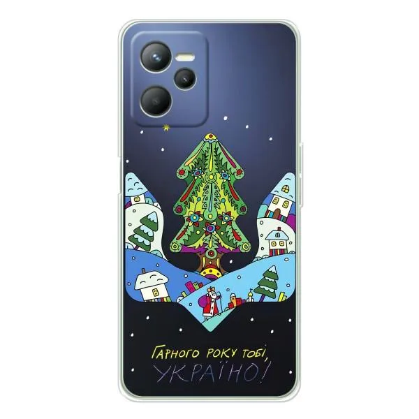 Чохол з принтом «Різдвяний герб» для Realme 14